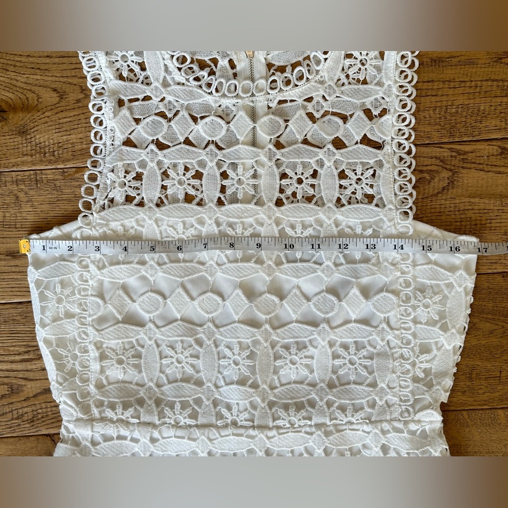 Lulu's White Crochet Sheath Mini Dress - Picture 13 of 14
